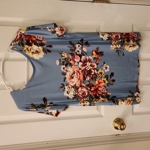 Magic Fit Blue Floral Top